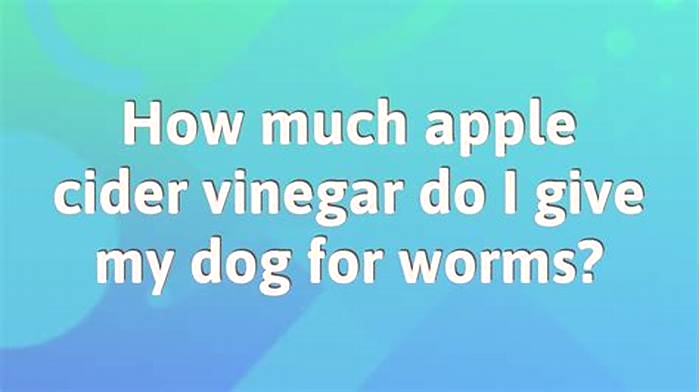 How much apple cider vinegar do I give my dog for worms